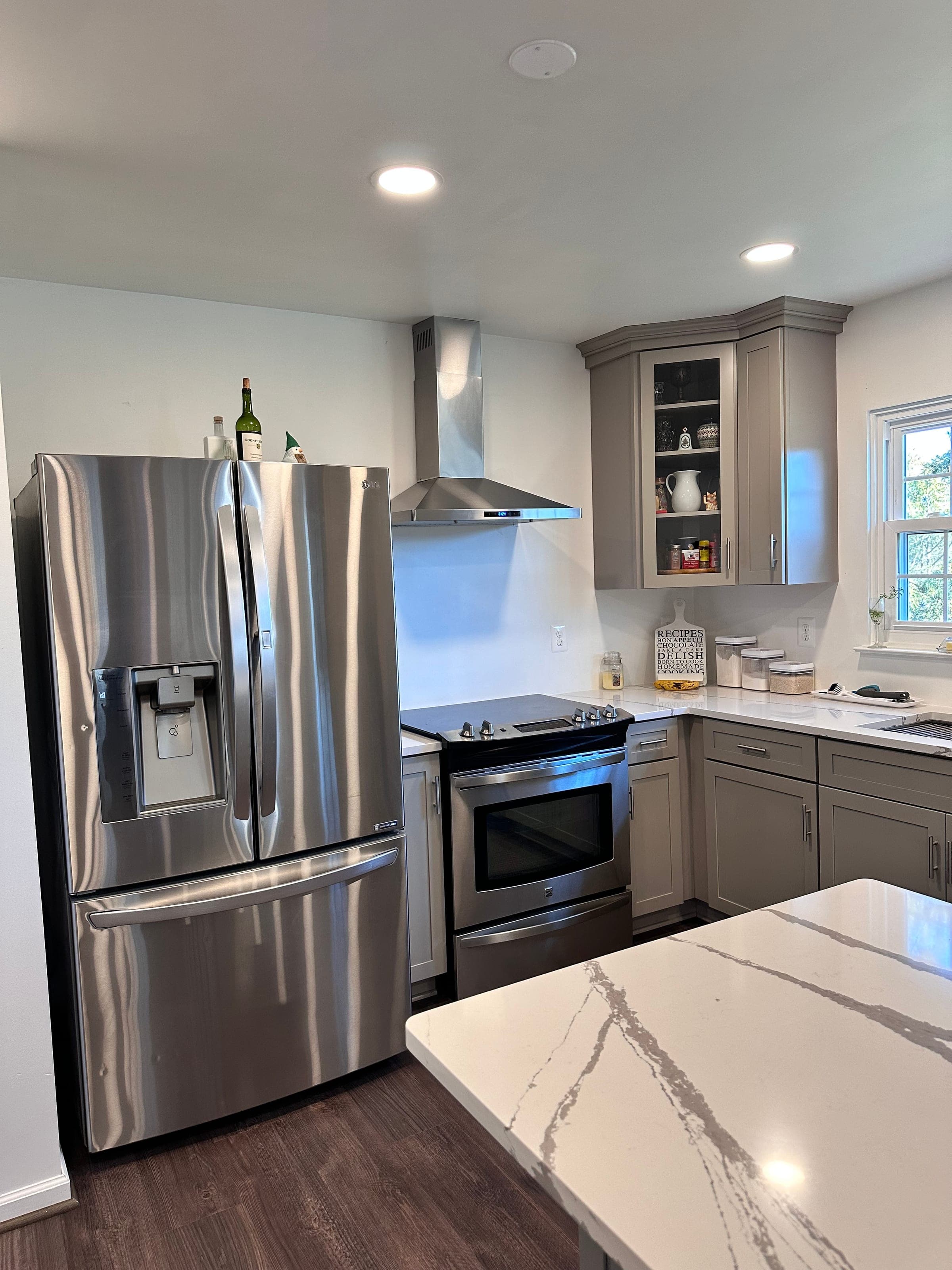 Greige Kitchen, Oversized Island, Northern Virginia — finished work, photo 4