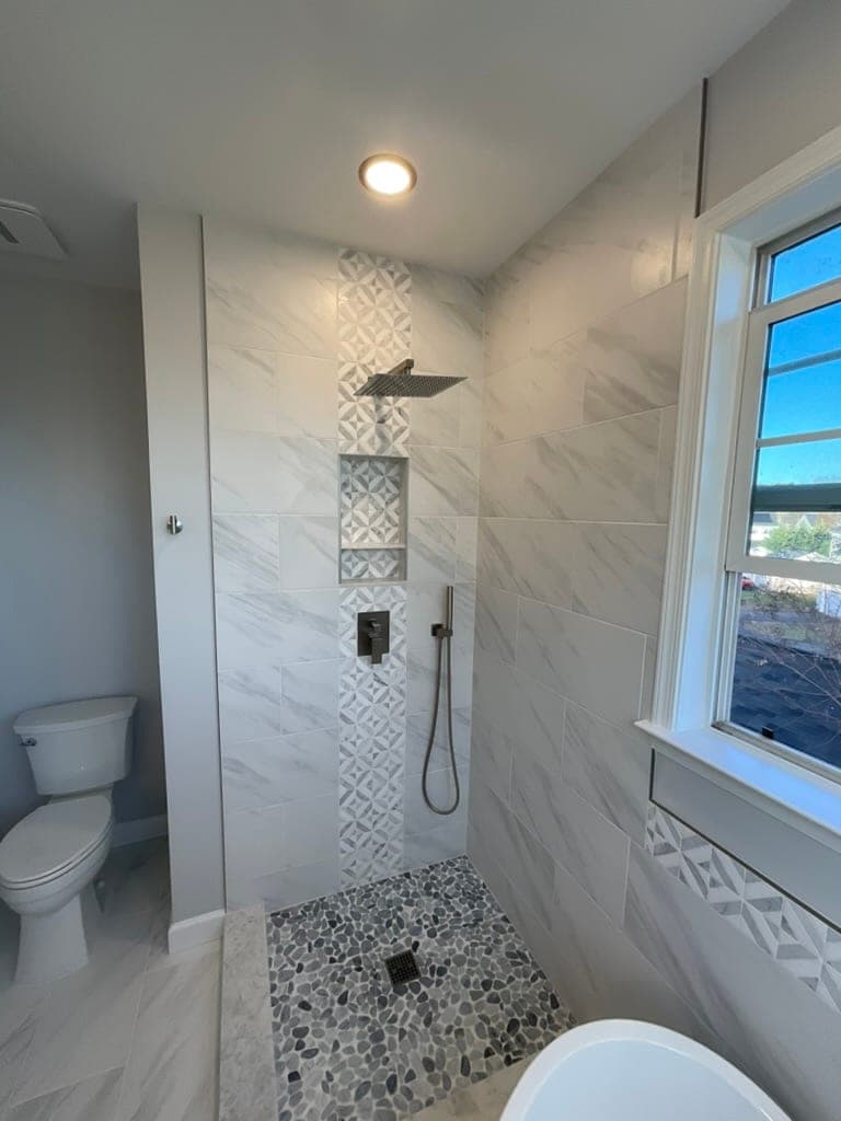 Master Bath, Freestanding Tub & Frameless Glass, Northern Virginia — finished work, photo 5