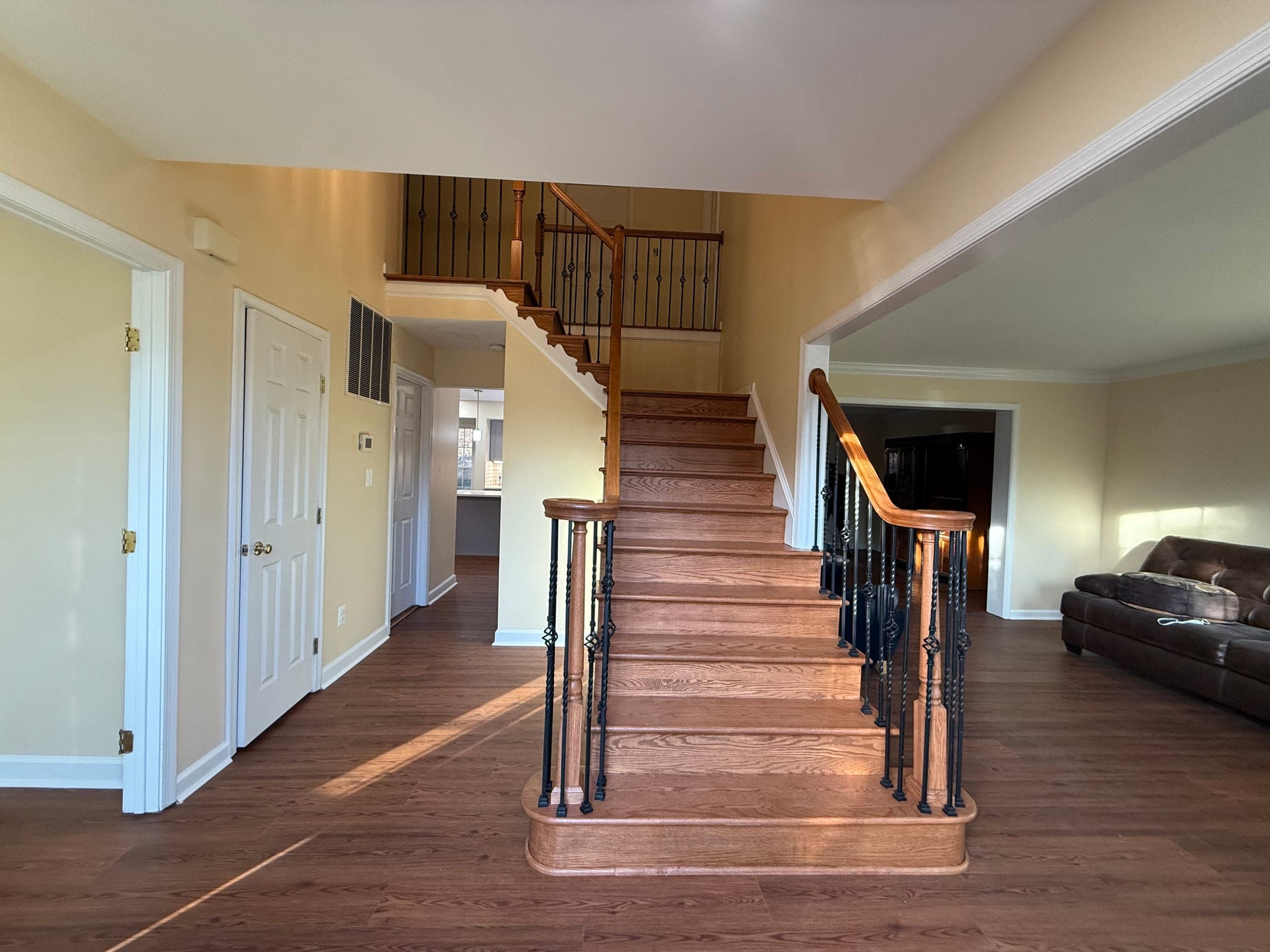 Foyer Staircase, Oak & Iron Rebuild, Northern Virginia — finished work, photo 3