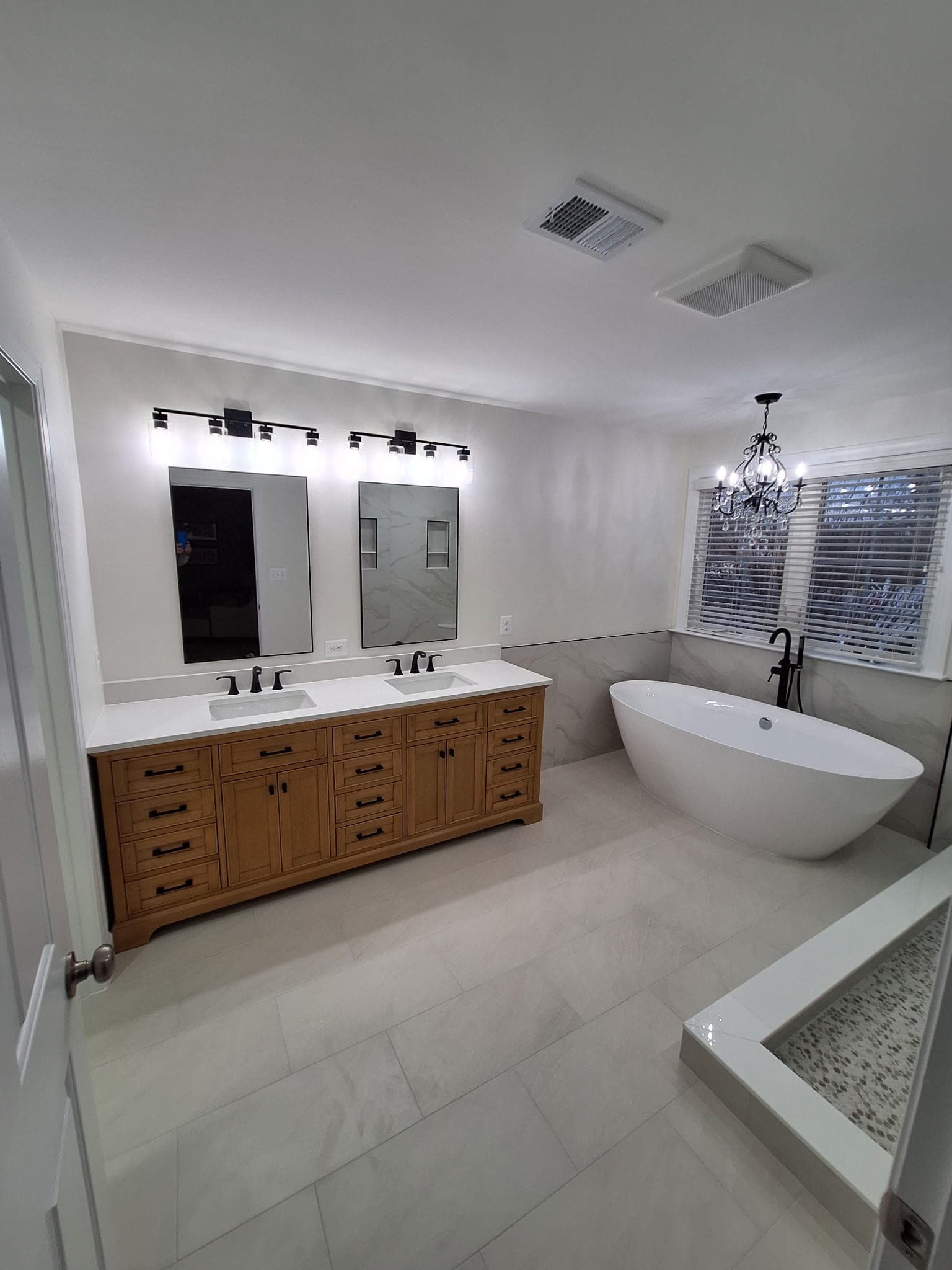 Master Bath, Pebble Shower & Freestanding Tub, Northern Virginia — finished work, photo 7