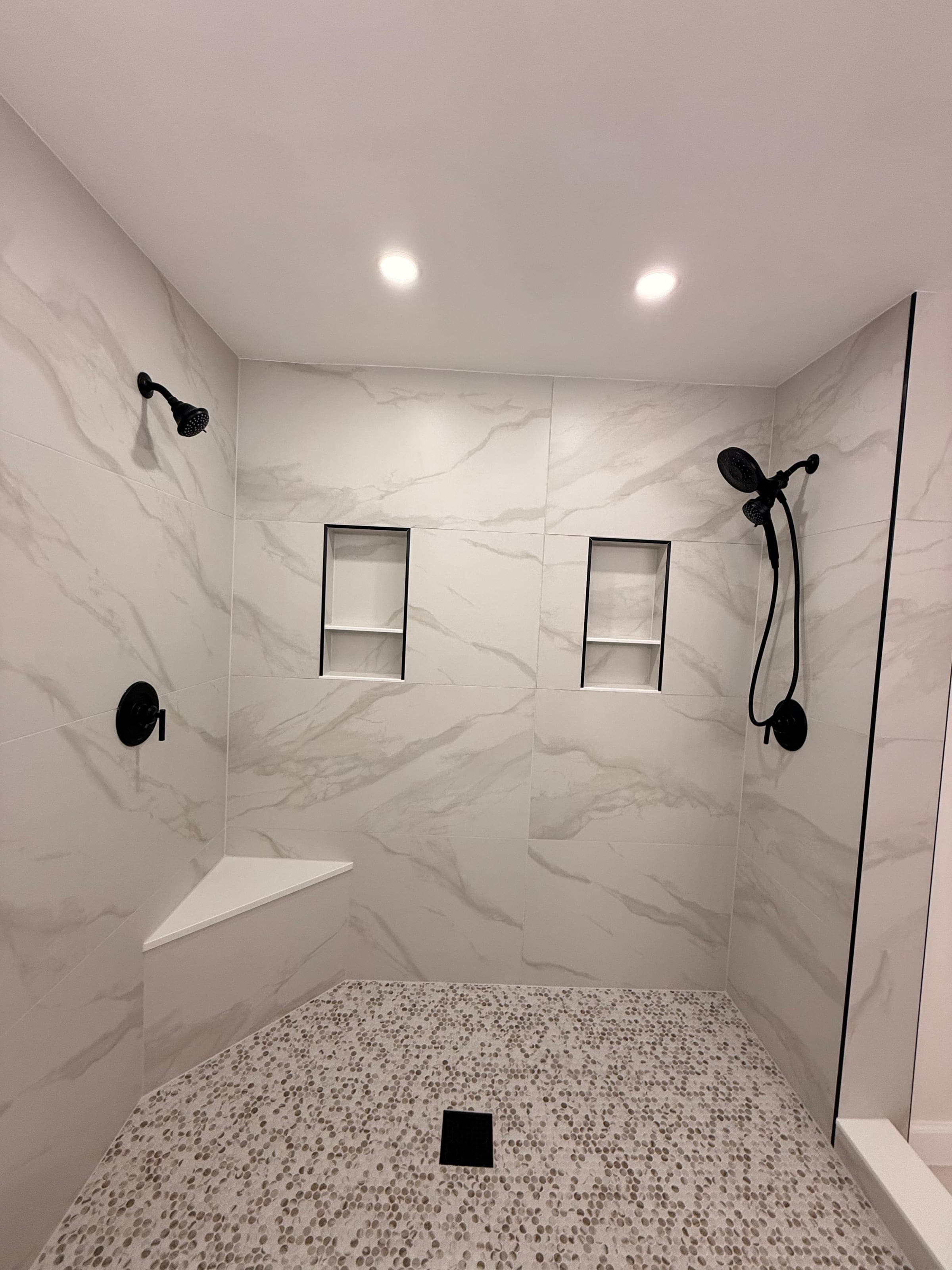 Master Bath, Pebble Shower & Freestanding Tub, Northern Virginia — finished work, photo 4